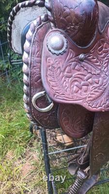 Older Tooled 13 Youth Western Saddle Quality Made