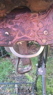 Older Tooled 13 Youth Western Saddle Quality Made