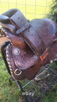 Older Tooled 13 Youth Western Saddle Quality Made