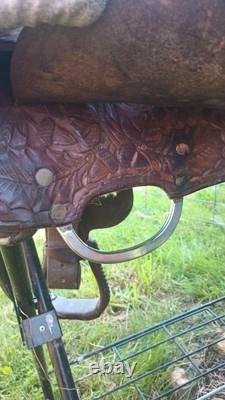 Older Tooled 13 Youth Western Saddle Quality Made