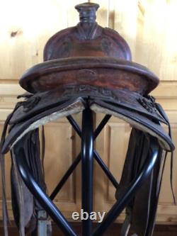 Original LEDDY 15 Hand Made Hand Crafted Western Saddle Made in Ft Worth Texas