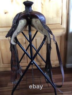Original LEDDY 15 Hand Made Hand Crafted Western Saddle Made in Ft Worth Texas