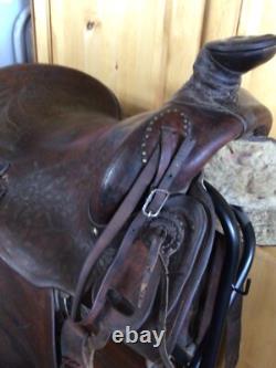 Original LEDDY 15 Hand Made Hand Crafted Western Saddle Made in Ft Worth Texas