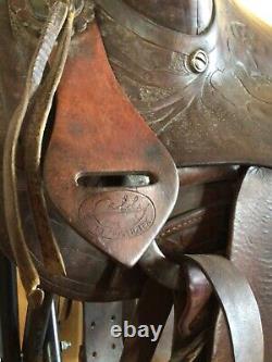 Original LEDDY 15 Hand Made Hand Crafted Western Saddle Made in Ft Worth Texas