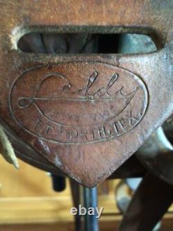 Original LEDDY 15 Hand Made Hand Crafted Western Saddle Made in Ft Worth Texas