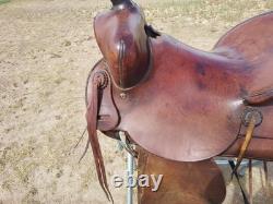 Original Montana Saddlery Missoula Mont. 1109 Western Saddle With 14½ Seat