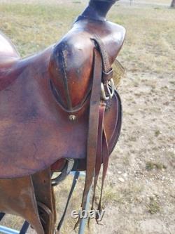 Original Montana Saddlery Missoula Mont. 1109 Western Saddle With 14½ Seat