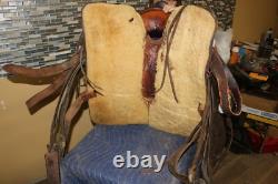 Ornate Vintage Tooled Leather Horse Saddle Cowboy Western Decor