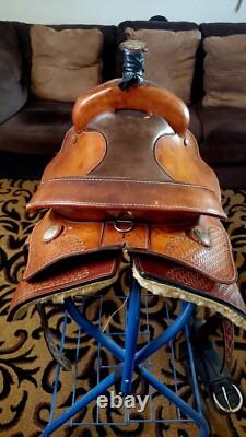 Ortho-Flex 16.5 seat Brown Western Saddle