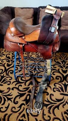 Ortho-Flex 16.5 seat Brown Western Saddle
