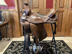 Ortho-flex Western Saddle. Original Len Brown Made In Nevada, MO. 16 Seat