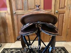Ortho-flex Western Saddle. Original Len Brown Made In Nevada, MO. 16 Seat