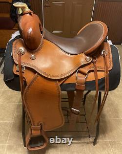 OrthoFlex The Baron Western Saddle Leather with Orig Girth Rear Cinch $2600 MRSP