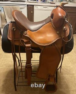 OrthoFlex The Baron Western Saddle Leather with Orig Girth Rear Cinch $2600 MRSP