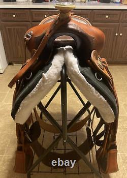 OrthoFlex The Baron Western Saddle Leather with Orig Girth Rear Cinch $2600 MRSP