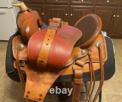 OrthoFlex The Baron Western Saddle Leather with Orig Girth Rear Cinch $2600 MRSP