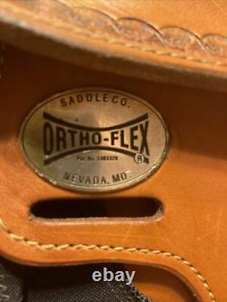 OrthoFlex The Baron Western Saddle Leather with Orig Girth Rear Cinch $2600 MRSP