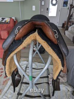 Orthoflex cut back trail saddle, brown, seat size 14 (western)/18.5 (English)