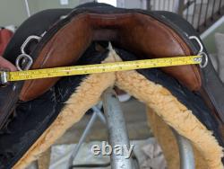 Orthoflex cut back trail saddle, brown, seat size 14 (western)/18.5 (English)
