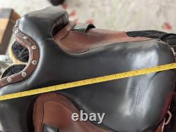 Orthoflex cut back trail saddle, brown, seat size 14 (western)/18.5 (English)