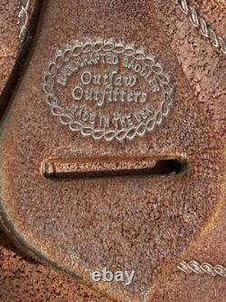 Outlaw Outfitters 17 Chocolate Roughout Trainer Western Saddle