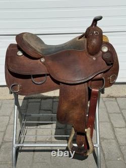 Outlaw Outfitters 17 Chocolate Roughout Trainer Western Saddle