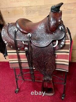 PRICE REDUCED Handmade Paul Showalter Leather 13.5 Western Show Saddle