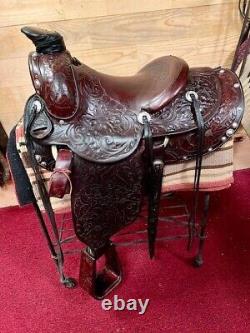 PRICE REDUCED Handmade Paul Showalter Leather 13.5 Western Show Saddle