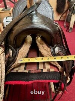 PRICE REDUCED R. T. Fraizer 14.5 Western Saddle withBrass Horn & Saddle bags
