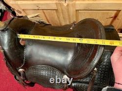 PRICE REDUCED R. T. Fraizer 14.5 Western Saddle withBrass Horn & Saddle bags