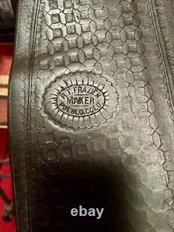 PRICE REDUCED R. T. Fraizer 14.5 Western Saddle withBrass Horn & Saddle bags