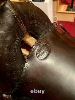 PRICE REDUCED R. T. Fraizer 14.5 Western Saddle withBrass Horn & Saddle bags