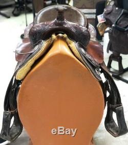 PRICECUT! Crates 16 Western Show Saddle Tooling & Silver #149M Used-Great Cond