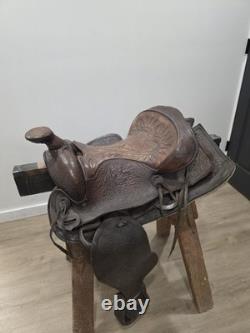 Pioneer Big Horn 15 No. 903 Brown Leather Western Pleasure/Trail Saddle Vintage