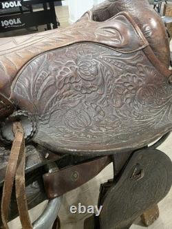Pioneer Big Horn 15 No. 903 Brown Leather Western Pleasure/Trail Saddle Vintage