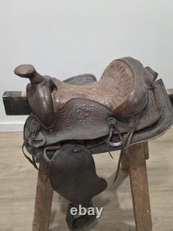 Pioneer Big Horn 15 No. 903 Brown Leather Western Pleasure/Trail Saddle Vintage