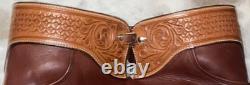Platte Valley Saddle Co Chinks Western Leather Fringed Cowboy Riding Gear USA