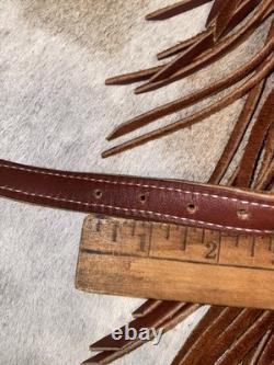Platte Valley Saddle Co Chinks Western Leather Fringed Cowboy Riding Gear USA