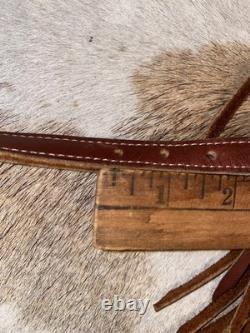 Platte Valley Saddle Co Chinks Western Leather Fringed Cowboy Riding Gear USA