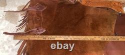 Platte Valley Saddle Co Chinks Western Leather Fringed Cowboy Riding Gear USA