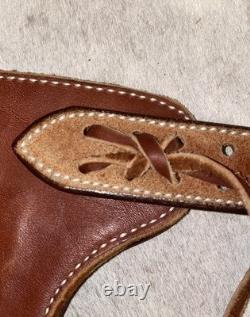 Platte Valley Saddle Co Chinks Western Leather Fringed Cowboy Riding Gear USA