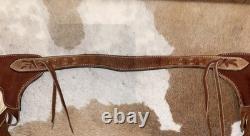 Platte Valley Saddle Co Chinks Western Leather Fringed Cowboy Riding Gear USA