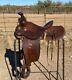 Powder River Saddle Denver Dry Goods 14.5 Seat Nice Leather Tooling Old School