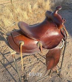 Powder River Saddle Denver Dry Goods 14 smooth leather seat GREAT Vintage Shape