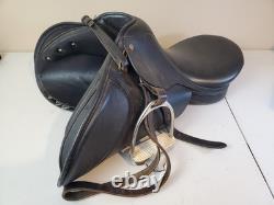 Premium Black Leather 16.5 Horse Saddle Made in Argentina