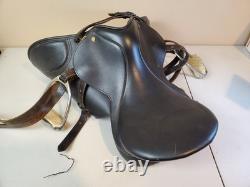 Premium Black Leather 16.5 Horse Saddle Made in Argentina