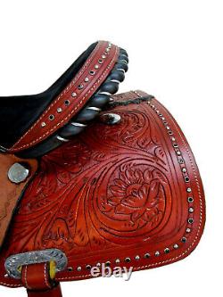 Premium Tooled Rough Out Fender Trail Western Saddle Used Barrel Set 15 16 17 18