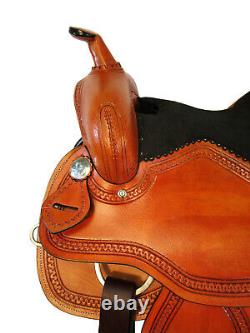 Premium Western Saddle Barrel Racing Trail Used Leather Tack Set 15 16 17 18