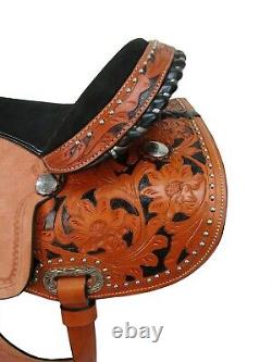 Pro Western Barrel Racing Saddle Used Horse Pleasure Leather Tack Set 15 16 17