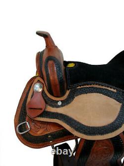 Pro Western Saddle Barrel Racing Pleasure Horse Leather Used Tack 15 16 17 18